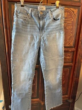 PAIGE Light Blue Denim Jeans - Rory Crop Flare 28